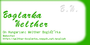 boglarka welther business card